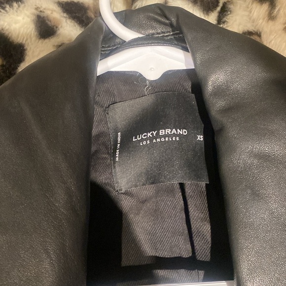 Lucky Brand Women’s Real Leather Moto Jacket size XS - Picture 2 of 2